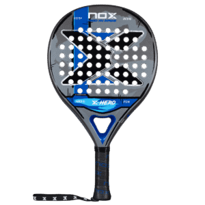NOX X-Hero Blue — niebiesko-czarna rakieta do padla, widok z przodu